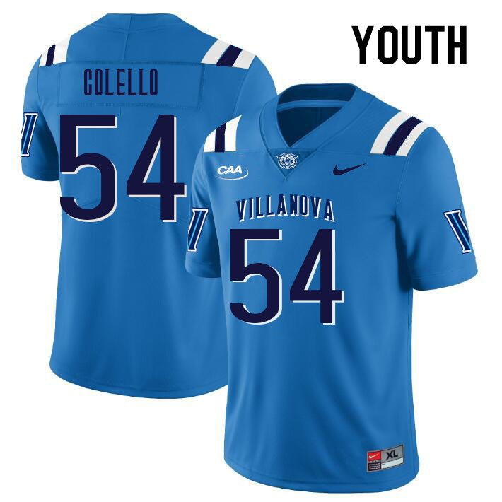 Youth #54 Thomas Colello Villanova Wildcats College Football Jerseys Stitched Sale-Light Blue